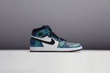 Air Jordan 1 High OG (PS) "Tie-Dye" - White/Black/Aurora Green