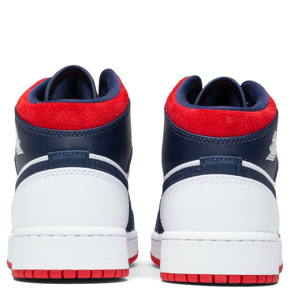 Air Jordan 1 Mid SE (GS) - White/University Red