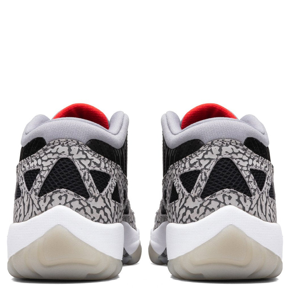 Air Jordan 11 Retro Low IE "Black Cement" - Black/Fire Red
