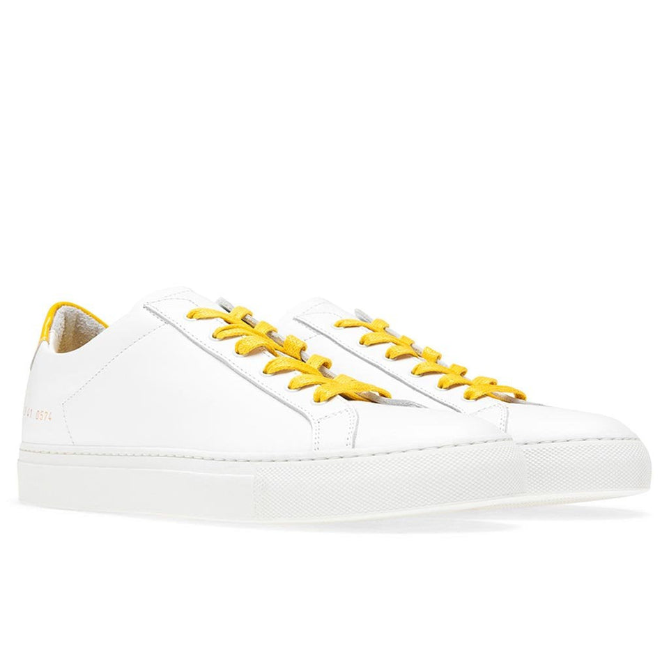 Retro Low Glossy - White/Yellow