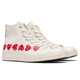 Converse x Comme Des Garcons PLAY All Star Chuck '70 Hi "Multi Heart" - Off-White [2019]