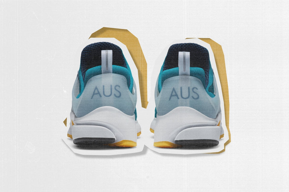 Air Presto "Australia" - Fresh Water/Varsity Maize