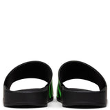 Spray Stripes Slider - Black/Green
