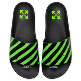Spray Stripes Slider - Black/Green