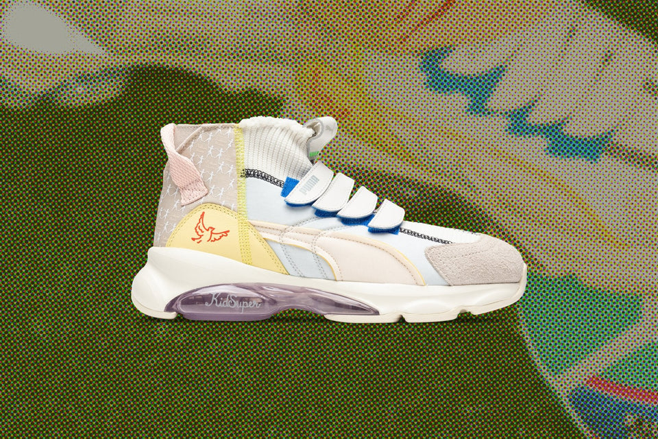 Puma x KidSuper Studios Cell Dome Sock - Whisper White/Silver Grey